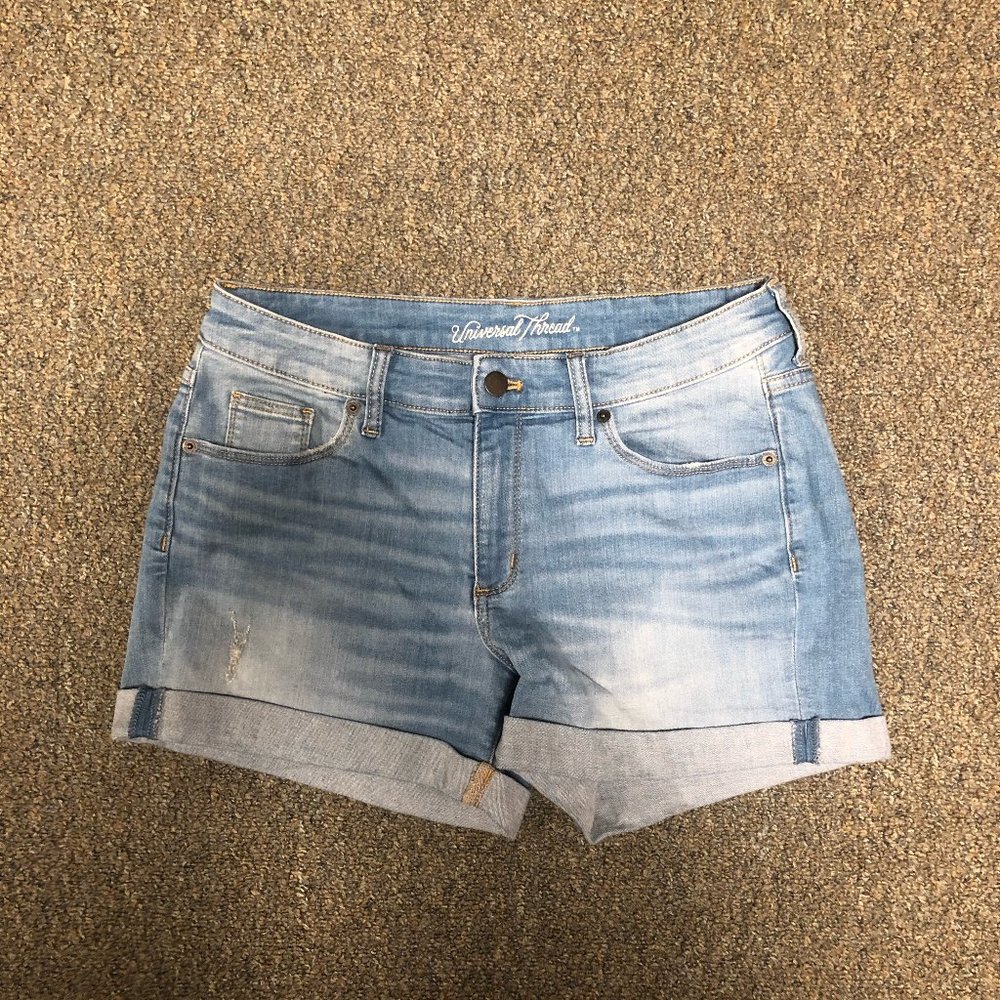 Light Wash Stretchy Denim Jean Shorts